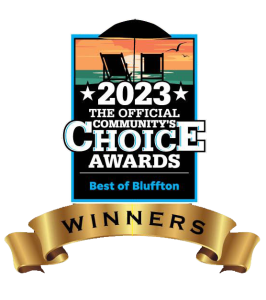 The logo for the best of San Diego Choice Awards, featuring top-notch apartments in Bluffton.