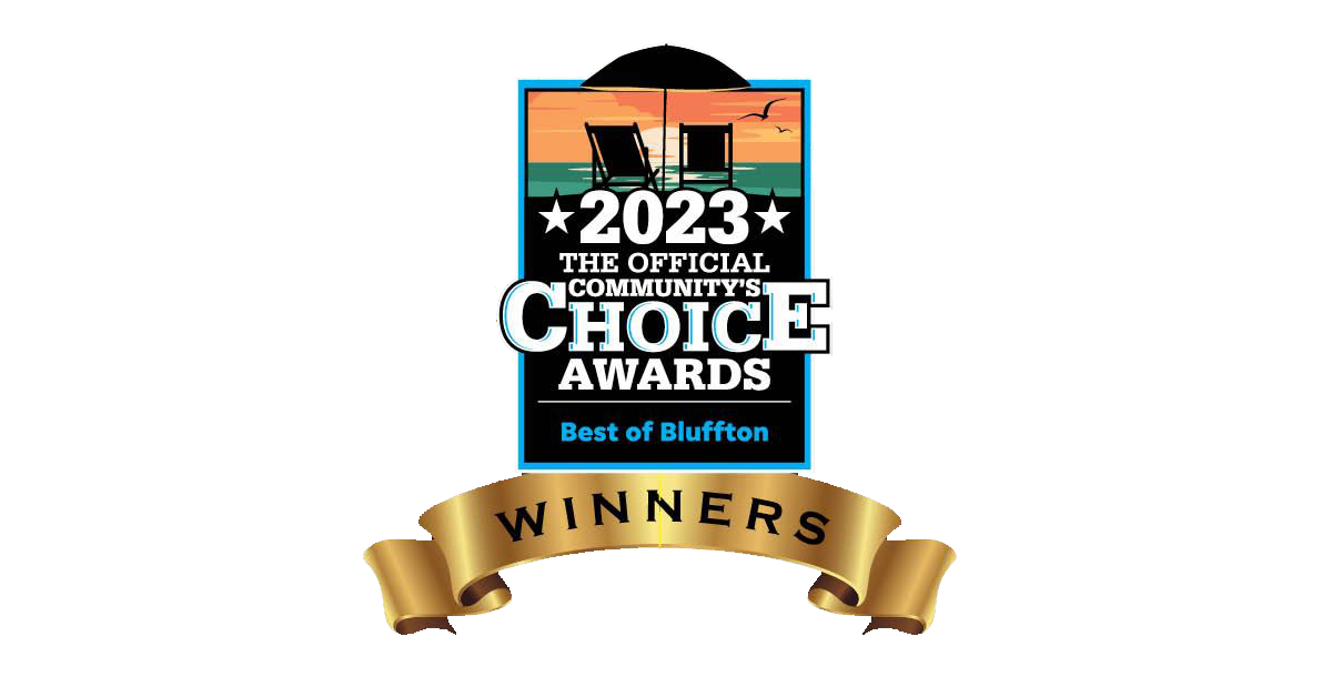 The logo for the best of San Diego Choice Awards, featuring top-notch apartments in Bluffton.