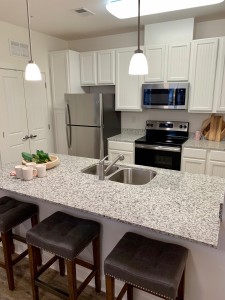 2 Bedroom Apartments for rent in Bluffton, South Carolina - Model Kitchen Interior with Dual Sinks              